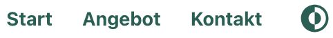 Ein Screenshot der Kopfzeile der Website mit dem Umschalt-Symbol für das Farbschema.
